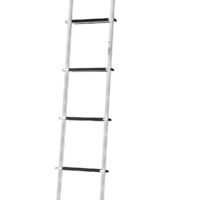Surco Products Bunk Ladder, 60 inches, 4 Steps, Hook-On, Aluminum, Silver