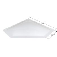 Icon Neo Angle White Skylight, 25.25x9.5 Inch Opening, 4-Inch Dome