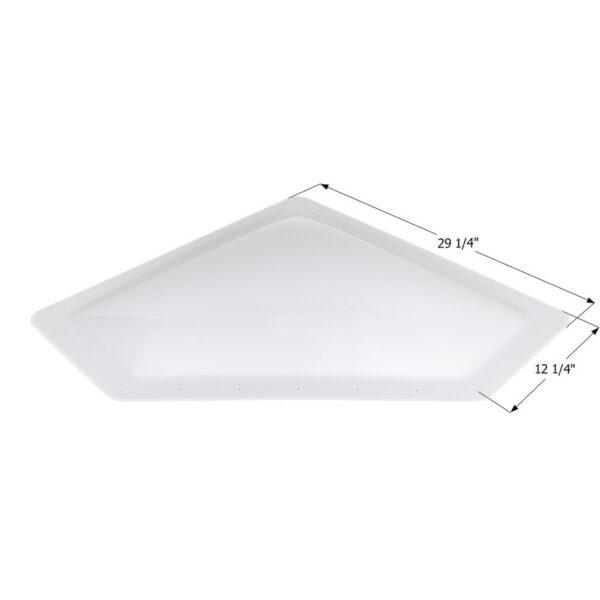 Icon Neo Angle White Skylight, 25.25x9.5 Inch Opening, 4-Inch Dome