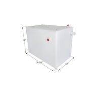 Icon 12-Gallon Fresh Water Tank, Rectangular, White, with Cap