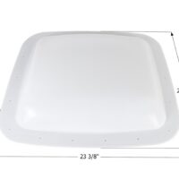 Icon Rectangular White Bubble Skylight, 21x19 Inch Opening