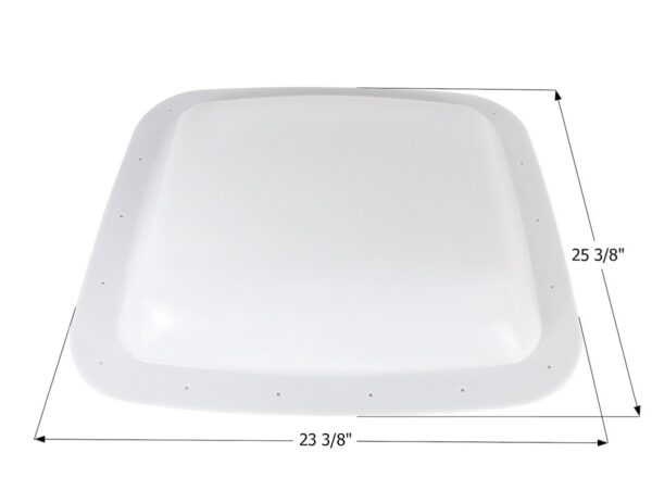 Icon Rectangular White Bubble Skylight, 21x19 Inch Opening