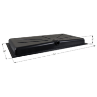 Icon 24-Gallon Black Waste Tank, Flange Mount