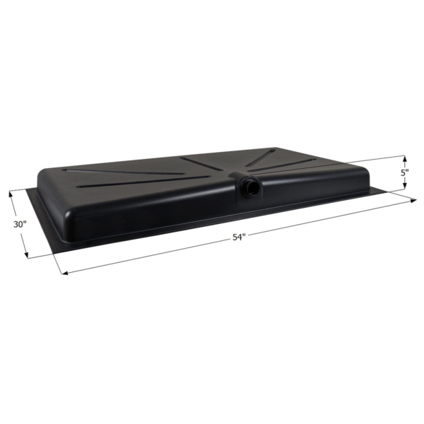 Icon 24-Gallon Black Waste Tank, Flange Mount