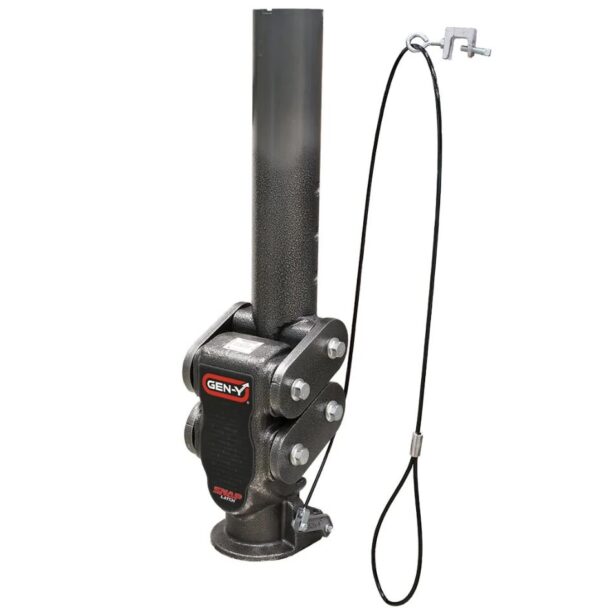 Gen-Y SPARTAN Gooseneck Coupler, 25,000 lb, Snap Latch, Black