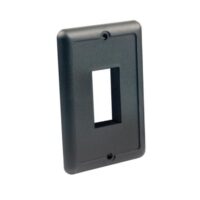 JR Products Single Switch Opening Faceplate, Black