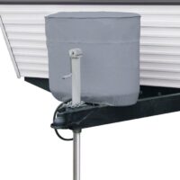 Classic Accessories Propane Tank Cover, Dual 30 lb, Gray, Zippered Lid