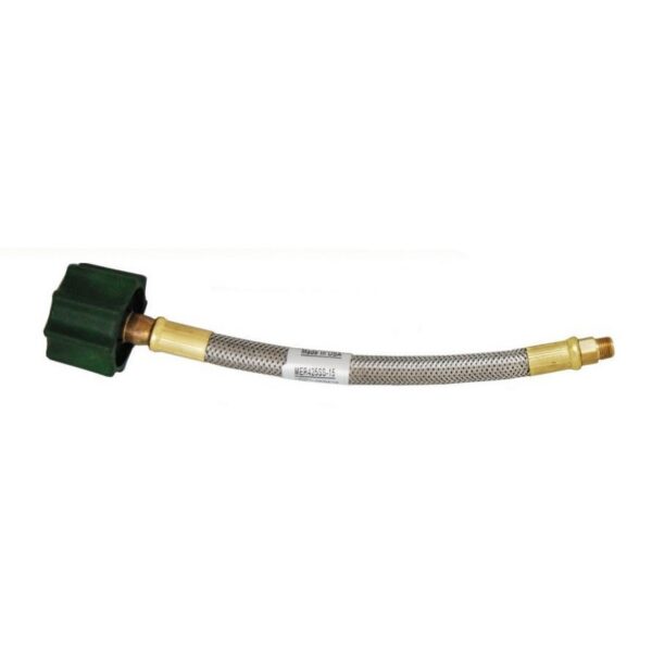 Marshall Excelsior Propane Hose, 15 Inch, High Pressure, Thermal Protected, 350 PSI