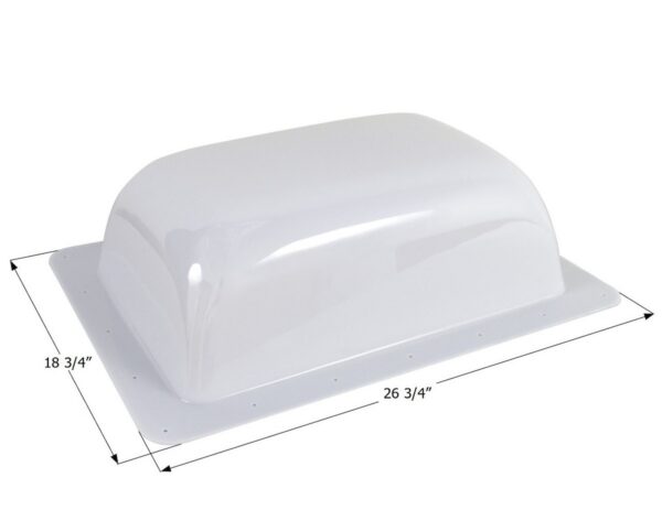 Icon Rectangular RV Skylight, 22.5 x 14.5 Inch, Bubble Dome, White