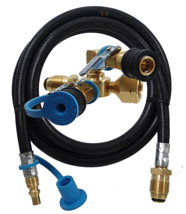 MB Sturgis Propane Tee Adapter, Female POL to Female QCC