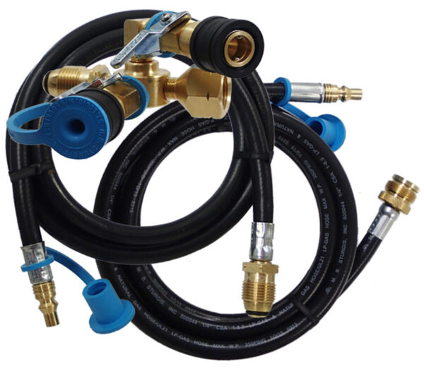 MB Sturgis Propane Tee Adapter, Female POL to Female QCC