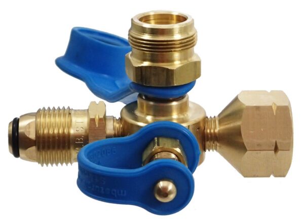MB Sturgis Propane Tee Adapter, 1/4" Inverted Flare to Female POL