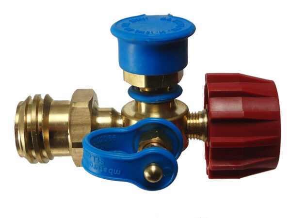 MB Sturgis Propane Tee Adapter, 1" Male to 1/4" Female Inverted Flare