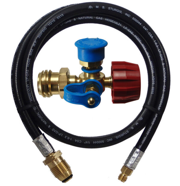 MB Sturgis Propane Tee Adapter, 1" Male to 1/4" Female Inverted Flare