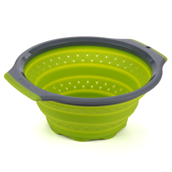 Progressive International 3-Quart Silicone Colander, Green and Gray