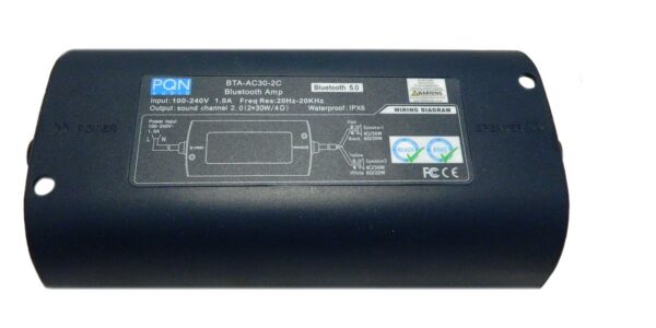 PQN Audio 2-Channel Waterproof Amplifier, 30W, Blue