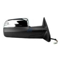 K-Source Heated Towing Mirror, Black and Chrome, Electric, Foldable