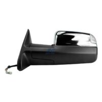 K-Source Heated Towing Mirror, Black and Chrome, Electric, Foldable