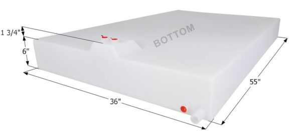 Icon 49 Gallon Fresh Water Tank, White, Rectangular