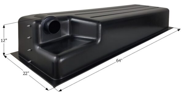 Icon 44 Gallon Waste Holding Tank, Black, ABS Plastic