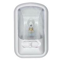 RV Designer Single Dome Incandescent Light, 8 x 5 in, Clear Lens, Rectangular
