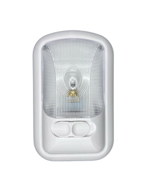 RV Designer Single Dome Incandescent Light, 8 x 5 in, Clear Lens, Rectangular