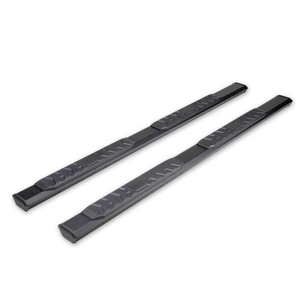 TrailFX A4 Hexagon Nerf Bar, 4.5 Inch Diameter, Black Aluminum, Set of 2