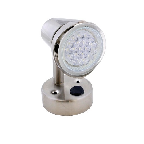 Valterra LED Reading Light, Satin Chrome, 12-Volt, 155 Lumens
