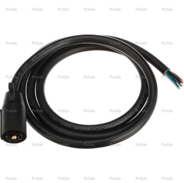 Pollak 6-Pin Trailer Wiring Connector, Trailer End, Black