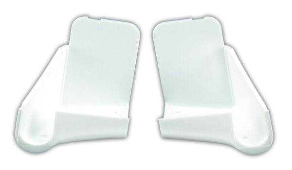 JR Products Gutter Spout 1-1/8 Inch Polar White, Set of 2