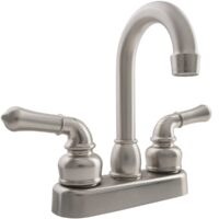 Dura Faucet RV Bar Faucet, Brushed Nickel, 6" High Arc, 4" Mount