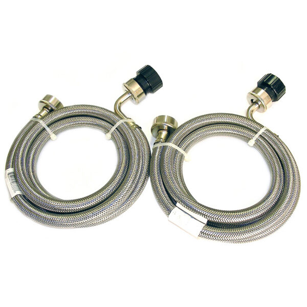 Pinnacle Appliances 5 Feet Inlet Hose with Fittings, Stainless Steel