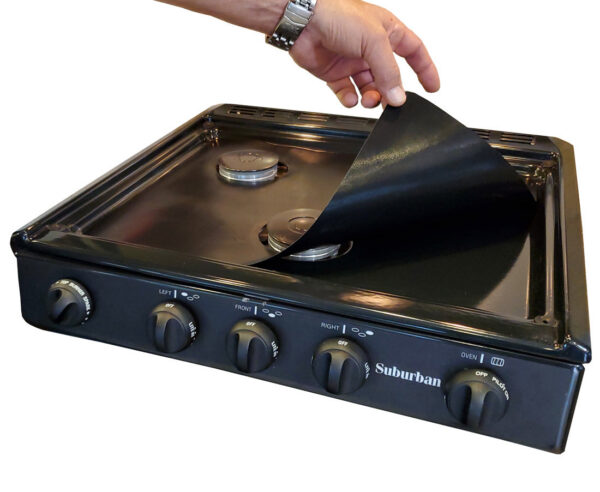Stove Wrap Suburban Triangle 3 Burner Stove Protector, Black