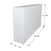 Icon 50-Gallon Rectangular Fresh Water Tank, 45-3/4 x 27-3/4 x 9 in, White