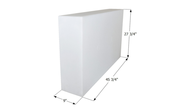 Icon 50-Gallon Rectangular Fresh Water Tank, 45-3/4 x 27-3/4 x 9 in, White