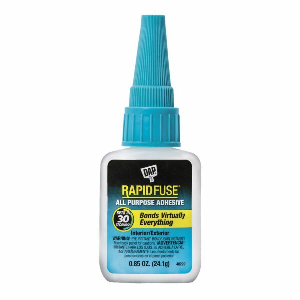DAP RapidFuse Super Glue, 0.85 oz Tube, 30-Second Set Time