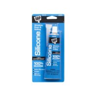 DAP 100% Silicone Caulk Sealant, White, 2.8 oz