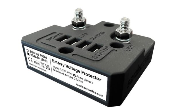 Samlex BGW Battery Voltage Protector, 60A Continuous, 12/24 Volt, Waterproof