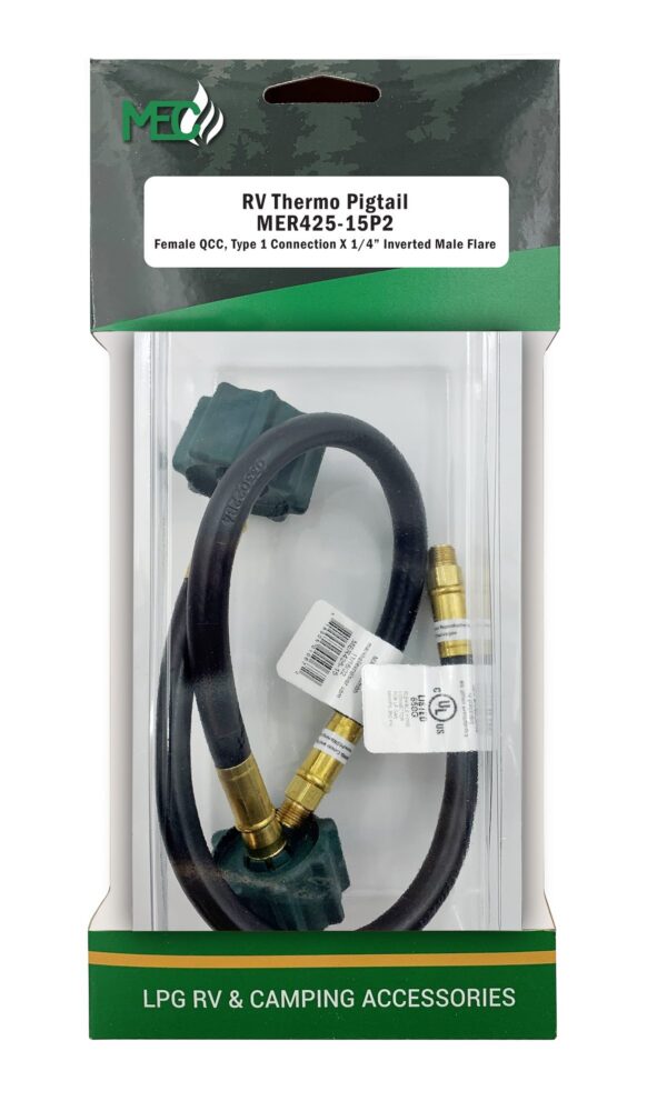 Marshall Excelsior Propane Hose, 1/4 Inch x 15 Inches, Set of Two