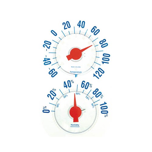 Electronic Optix Outdoor Temperature and Humidity Meter, Clear, 6" x 10-1/2"