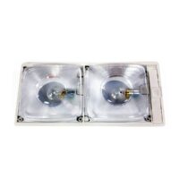 Arcon Dome Light, 11.5 x 5 Inch, Double, Clear Lens, Incandescent