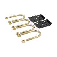 Lippert Leaf Spring Axle U-Bolt Kit, 5" x 2-3/8", 1/2-20, Black/Gold