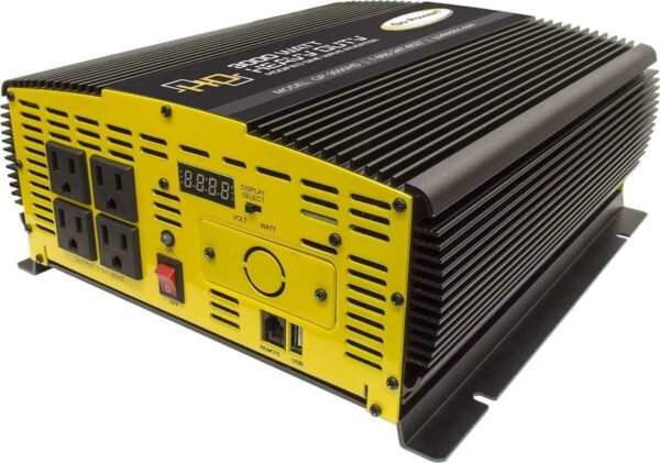 Go Power 3000 Watt Modified Sine Wave Inverter, 120V, 4 Outlets