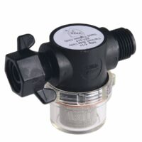 SHURflo Fresh Water Pump Strainer, 1/2 Inch Threaded Inlet, Stainless Steel Filter