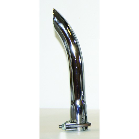 AP Products Exhaust Side Pipe Turnout, 2 Inch, 10 Inch, Silver