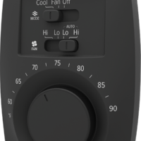 Coleman Mach 12V RV Wall Thermostat, Single-Stage AC, Analog Display, 60-90°F