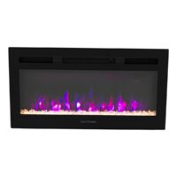 Furrion Electric Fireplace Insert, 5300 BTU, 31-7/8" Width, LED Flame with Crystals