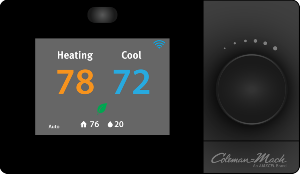 Coleman Mach WiFi Wall Thermostat, 12V, Single Stage, AC/Furnace