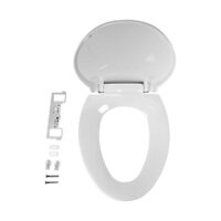 Lippert Flow Max Toilet Seat, Elongated, White, Plastic