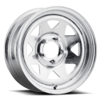 Carlisle Trailer Wheel 12"x4", 1520 lbs, White With Red And Blue Stripes